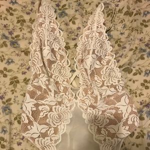 White lace bodysuit